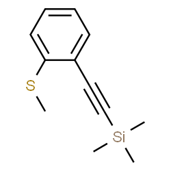 ChemSpider 2D Image | Trimethyl{[2-(methylsulfanyl)phenyl]ethynyl}silane | C12H16SSi