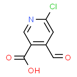 ChemSpider 2D Image | 6-Chloro-4-formylnicotinic acid | C7H4ClNO3