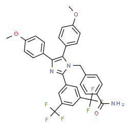 ChemSpider 2D Image | Apoptozole | C33H25F6N3O3