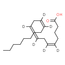 ChemSpider 2D Image | 5(Z),8(Z),11(Z)-Eicosatrienoic Acid-d6 | C20H28D6O2