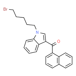 ChemSpider 2D Image | JWH 018 N-(5-bromopentyl) analog | C24H22BrNO