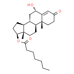 ChemSpider 2D Image | (6alpha,17beta)-6-Hydroxy-3-oxoandrost-4-en-17-yl heptanoate | C26H40O4