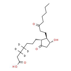 ChemSpider 2D Image | (11alpha)-11-Hydroxy-9,15-dioxo(3,3,4,4-~2~H_4_)prostan-1-oic acid | C20H30D4O5