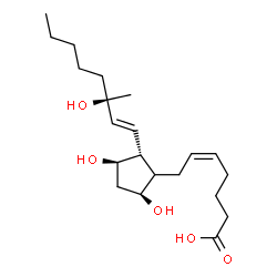 ChemSpider 2D Image | (5Z,8xi,9alpha,11alpha,13E,15R)-9,11,15-Trihydroxy-15-methylprosta-5,13-dien-1-oic acid | C21H36O5