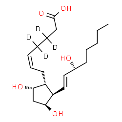 ChemSpider 2D Image | (5Z,9alpha,11beta,13E,15R)-9,11,15-Trihydroxy(3,3,4,4-~2~H_4_)prosta-5,13-dien-1-oic acid | C20H30D4O5