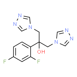 ChemSpider 2D Image | 2-(2,4-Difluorophenyl)-1,3-di(4H-1,2,4-triazol-4-yl)-2-propanol | C13H12F2N6O