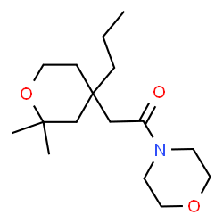 ChemSpider 2D Image | 2-(2,2-Dimethyl-4-propyltetrahydro-2H-pyran-4-yl)-1-(4-morpholinyl)ethanone | C16H29NO3