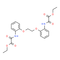 ChemSpider 2D Image | Diethyl 2,2'-[1,2-ethanediylbis(oxy-2,1-phenyleneimino)]bis(oxoacetate) | C22H24N2O8