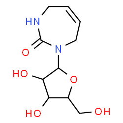ChemSpider 2D Image | 1-Pentofuranosyl-1,3,4,7-tetrahydro-2H-1,3-diazepin-2-one | C10H16N2O5
