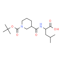 ChemSpider 2D Image | N-[(1-{[(2-Methyl-2-propanyl)oxy]carbonyl}-3-piperidinyl)carbonyl]leucine | C17H30N2O5
