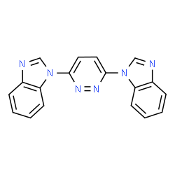 ChemSpider 2D Image | 1,1'-(3,6-Pyridazinediyl)bis(1H-benzimidazole) | C18H12N6