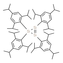 ChemSpider 2D Image | 1,1,2,3-Tetrakis(2,4,6-triisopropylphenyl)-1H-trisilirene | C60H92Si3