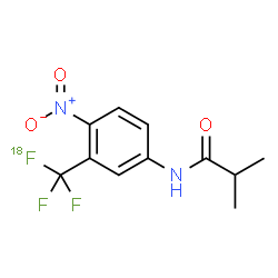 ChemSpider 2D Image | 2-Methyl-N-[4-nitro-3-[18F](trifluoromethyl)phenyl]propanamide | C11H11F218FN2O3