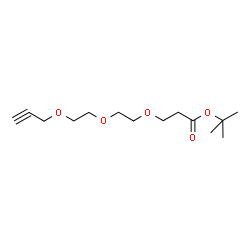 ChemSpider 2D Image | 2-Methyl-2-propanyl 3-{2-[2-(2-propyn-1-yloxy)ethoxy]ethoxy}propanoate | C14H24O5