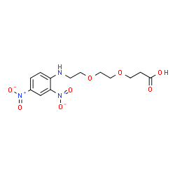 ChemSpider 2D Image | 3-(2-{2-[(2,4-Dinitrophenyl)amino]ethoxy}ethoxy)propanoic acid | C13H17N3O8