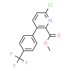 ChemSpider 2D Image | METHYL 6-CHLORO-3-(4-(TRIFLUOROMETHYL)PHENYL)PICOLINATE | C14H9ClF3NO2