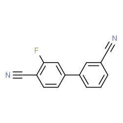 ChemSpider 2D Image | 3'-Fluoro-3,4'-biphenyldicarbonitrile | C14H7FN2