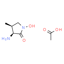 ChemSpider 2D Image | (3S,4S)-3-Amino-1-hydroxy-4-methyl-2-pyrrolidinone acetate (1:1) | C7H14N2O4