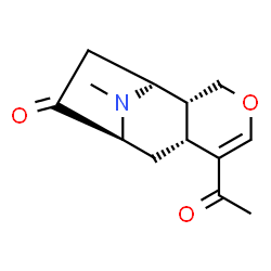 ChemSpider 2D Image | (1S,2R,7R,9S)-6-Acetyl-12-methyl-4-oxa-12-azatricyclo[7.2.1.0~2,7~]dodec-5-en-10-one | C13H17NO3