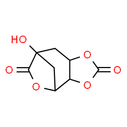 ChemSpider 2D Image | 8-Hydroxy-3,5,10-trioxatricyclo[6.2.1.0~2,6~]undecane-4,9-dione | C8H8O6
