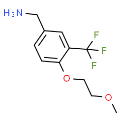 ChemSpider 2D Image | 1-[4-(2-Methoxyethoxy)-3-(trifluoromethyl)phenyl]methanamine | C11H14F3NO2