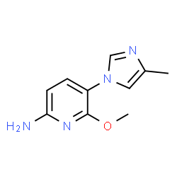 ChemSpider 2D Image | 6-Methoxy-5-(4-methyl-1H-imidazol-1-yl)-2-pyridinamine | C10H12N4O