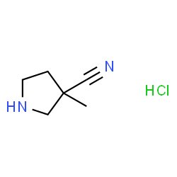 ChemSpider 2D Image | 3-Cyano-3-methylpyrrolidine hydrochloride | C6H11ClN2