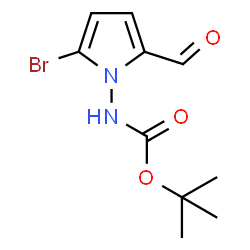 ChemSpider 2D Image | N-(2-bromo-5-formyl-1H-pyrrol-1-yl)(tert-butoxy)formamide | C10H13BrN2O3
