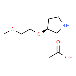 ChemSpider 2D Image | (3S)-3-(2-Methoxyethoxy)pyrrolidine acetate (1:1) | C9H19NO4