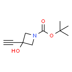 ChemSpider 2D Image | tert-Butyl 3-ethynyl-3-hydroxyazetidine-1-carboxylate | C10H15NO3