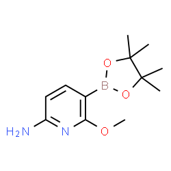 ChemSpider 2D Image | 6-Methoxy-5-(4,4,5,5-tetramethyl-1,3,2-dioxaborolan-2-yl)-2-pyridinamine | C12H19BN2O3