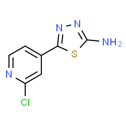 ChemSpider 2D Image | 5-(2-Chloro-4-pyridinyl)-1,3,4-thiadiazol-2-amine | C7H5ClN4S