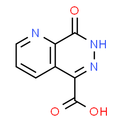 ChemSpider 2D Image | 8-Oxo-7,8-dihydropyrido[2,3-d]pyridazine-5-carboxylic acid | C8H5N3O3