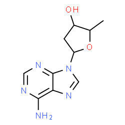 ChemSpider 2D Image | 5-(6-aminopurin-9-yl)-2-methyl-tetrahydrofuran-3-ol | C10H13N5O2