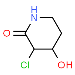 ChemSpider 2D Image | 3-Chloro-4-hydroxy-2-piperidinone | C5H8ClNO2