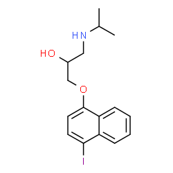 ChemSpider 2D Image | 1-[(4-Iodo-1-naphthyl)oxy]-3-(isopropylamino)-2-propanol | C16H20INO2