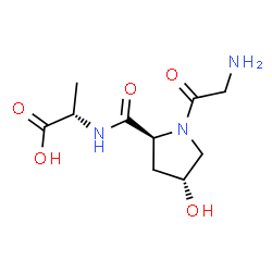 ChemSpider 2D Image | Glycyl-(4R)-4-hydroxy-L-prolyl-L-alanine | C10H17N3O5