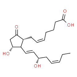 ChemSpider 2D Image | (5Z,11alpha,12xi,13E,15S,17Z)-11,15-Dihydroxy-9-oxoprosta-5,13,17-trien-1-oic acid | C20H30O5
