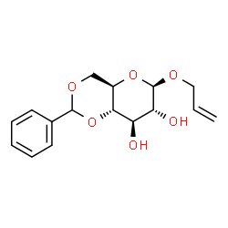 ChemSpider 2D Image | Allyl 4,6-O-benzylidene-beta-D-glucopyranoside | C16H20O6