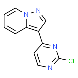 ChemSpider 2D Image | 3-(2-Chloro-4-pyrimidinyl)pyrazolo[1,5-a]pyridine | C11H7ClN4
