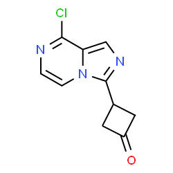 ChemSpider 2D Image | 3-(8-Chloroimidazo[1,5-a]pyrazin-3-yl)cyclobutanone | C10H8ClN3O