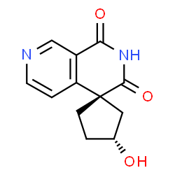 ChemSpider 2D Image | (1R,3R)-3-Hydroxy-1'H-spiro[cyclopentane-1,4'-[2,7]naphthyridine]-1',3'(2'H)-dione | C12H12N2O3