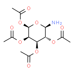 ChemSpider 2D Image | (2R,3R,4R,5R,6R)-6-Aminotetrahydro-2H-pyran-2,3,4,5-tetrayl tetraacetate | C13H19NO9