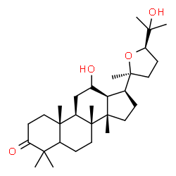 ChemSpider 2D Image | (5xi,12alpha,14beta,24R)-12,25-Dihydroxy-20,24-epoxydammaran-3-one | C30H50O4