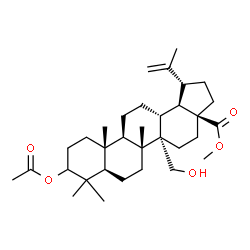 ChemSpider 2D Image | Methyl 3-acetoxy-27-hydroxylup-20(29)-en-28-oate | C33H52O5