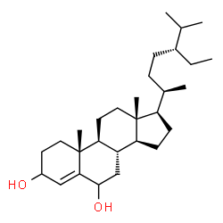 ChemSpider 2D Image | Stigmast-4-ene-3,6-diol | C29H50O2