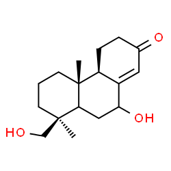 ChemSpider 2D Image | 7,15-Dihydroxypodocarp-8(14)-en-13-one | C17H26O3