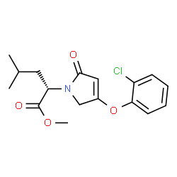 ChemSpider 2D Image | Methyl (2S)-2-[4-(2-chlorophenoxy)-2-oxo-2,5-dihydro-1H-pyrrol-1-yl]-4-methylpentanoate | C17H20ClNO4