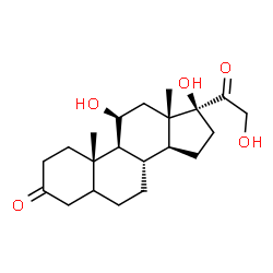 ChemSpider 2D Image | (11beta,17alpha)-11,17,21-Trihydroxypregnane-3,20-dione | C21H32O5