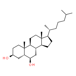 ChemSpider 2D Image | Cholestane-3,6-diol, (3b,5b,6b)- (9CI) | C27H48O2